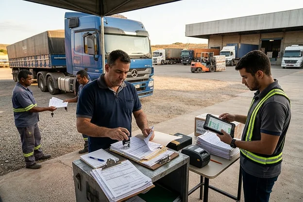 Profissionais ajudando transportadoras em Caxias com serviços de despachante.